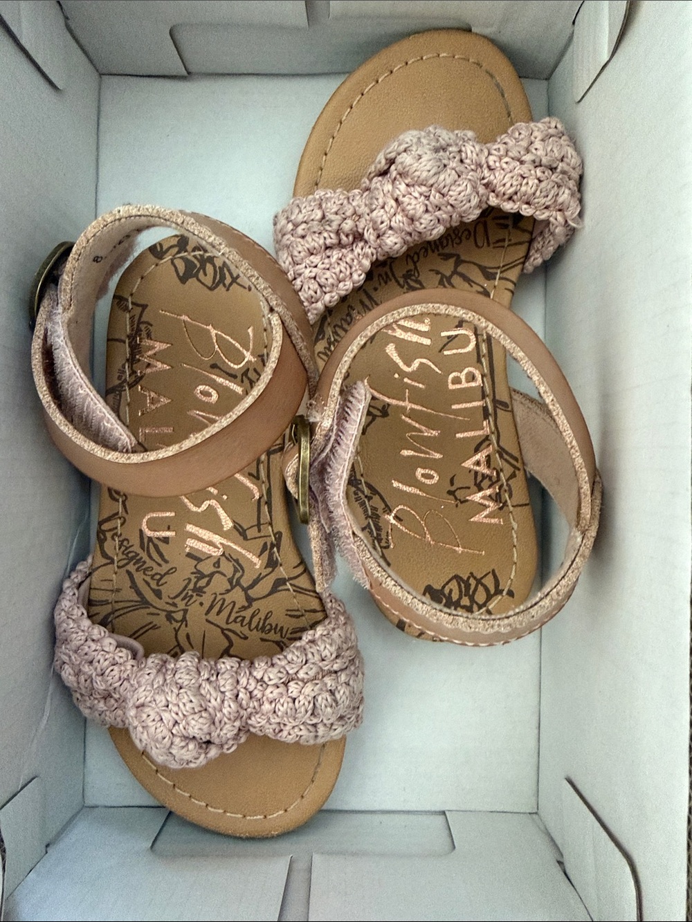 Roxy Girls' Blush Braided Strap Sandals